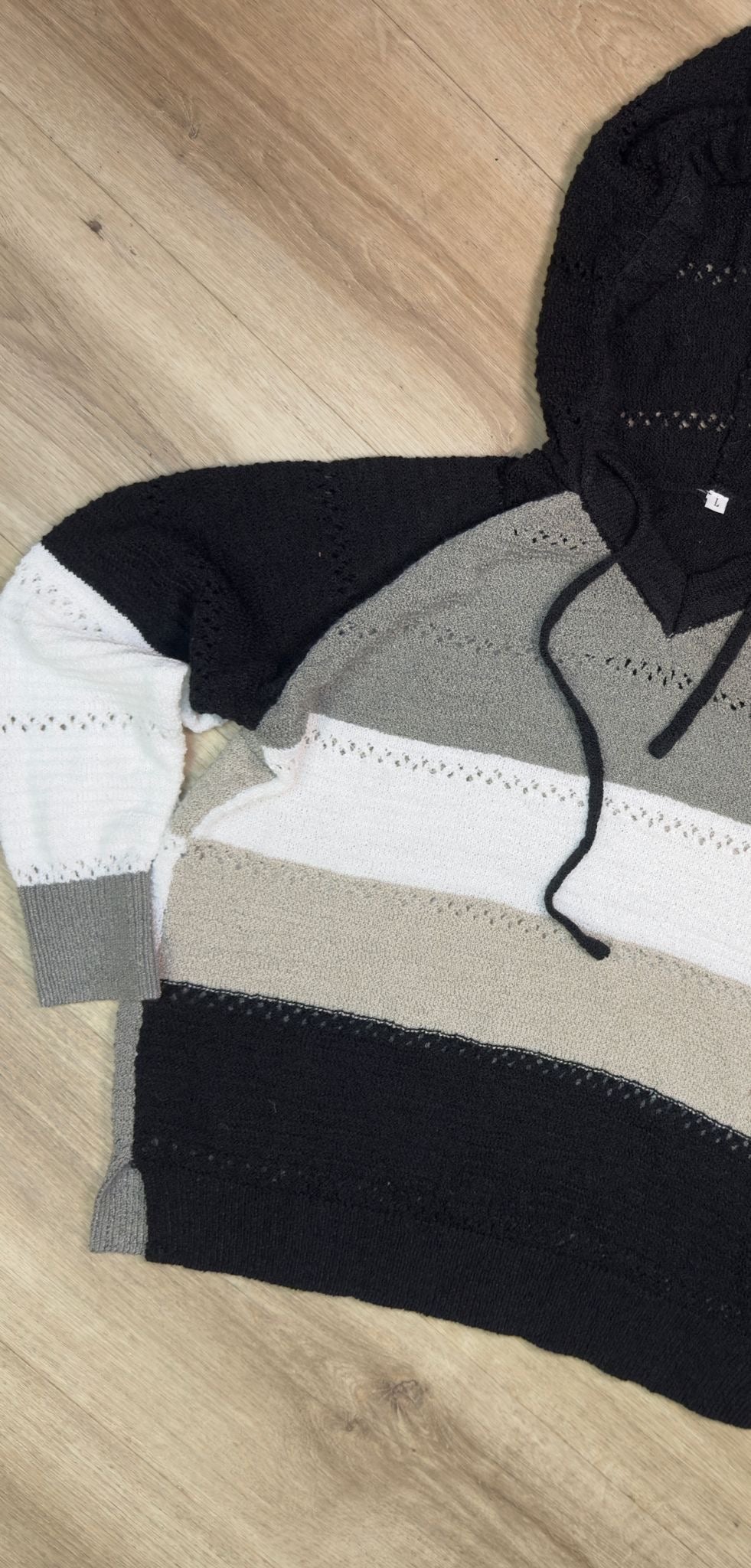 JERSEY DE PUNTO CON CAPUCHA MULTICOLOR – MUJER