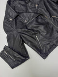 Chaqueta Biker Negra Efecto Piel